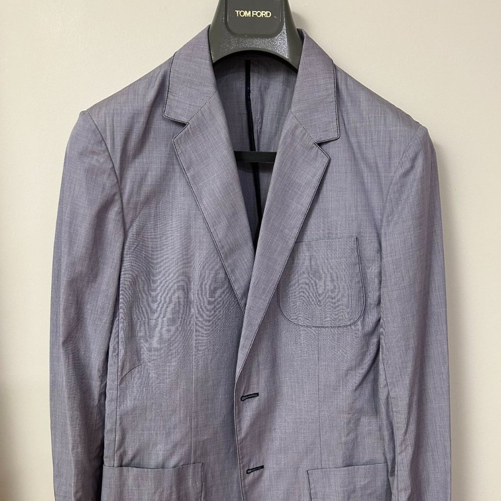 RARE! Deadstock NWOT ALEXANDER McQUEEN MAINLINE BLUE UNSTRUCTURED COTTON BLAZER